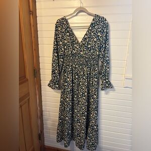 Floral Long Dress Women’s Size Medium or Large Wedding Guest